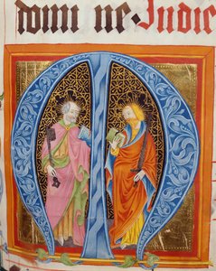 1439-42年、ランゲンツェンのフリードリヒツォルナーの漸進主義者からの聖者ピーターとポールと一緒に歴史的な初期M 作： German School
