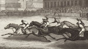 イギリスの競馬。ビルダーアトラスのイラスト（彫刻 作： German School