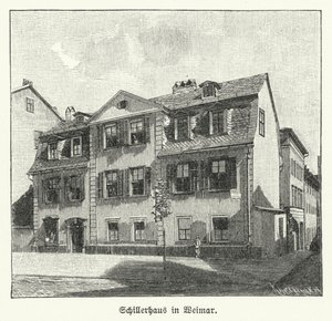 詩人・劇作家・哲学者Friedrich Schillerの家（ドイツ・ワイマール）（リトグラフ 作： German School