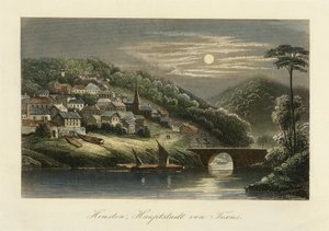 テキサス州の州都ヒューストンc。 1845-c。 1850 作： German School