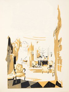 1922年に出版された『Styl』のイラスト（ポショワールプリント 作： German School