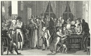 ライプツィヒのリヒターのコーヒーハウスの内部（1800年頃）（エングレービング 作： German School
