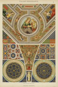 イタリア・ルネッサンス、天井画（カラーリトグラフ 作： German School