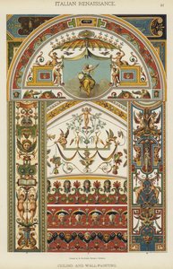イタリア・ルネッサンス、天井画、壁画（カラーリトグラフ 作： German School