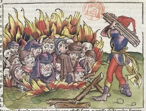 ニュルンベルク年代記、ハートマンシェデル（1440-1514）、1493（カラー木版） 作： German School
