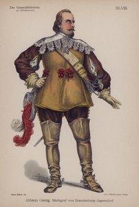 ブランデンブルク・ヤーゲルンドルフ侯爵 ヨハン・ゲオルグ（1577-1624） エルンスト・フォン・ウィルデンブルフ作「Der Generalfeldoberst」より（カラーリトグラフ版 作： German School