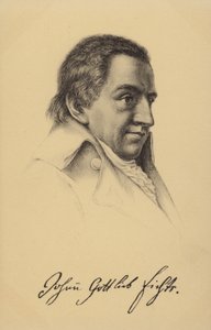 ヨハン・ゴットリープ・フィヒテ（1762-1814）ドイツの哲学者、作家（リトグラフ）