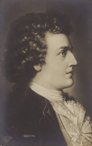 ヨハン・ヴォルフガング・フォン・ゲーテ（1749-1832）ドイツの詩人、小説家、劇作家（リトグラフ）