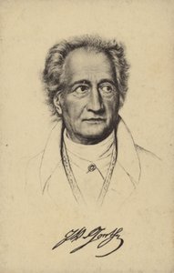 ヨハン・ヴォルフガング・フォン・ゲーテ（1749-1832）ドイツの詩人、小説家、劇作家（リトグラフ）