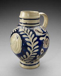 水差し、c。 1689-1702（塩釉石器） 作： German School