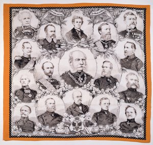 ドイツの将軍に囲まれたカイザーヴィルヘルム1世（1797-1888）、1870 作： German School