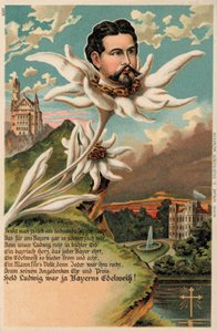 エーデルワイスに描かれたバイエルン王ルートヴィヒ2世（クロモリト）