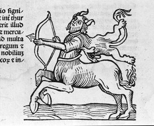 Le Sagittarius - In Treatise by Johannes Angeli De Magnisconnectionibue annorum revolutionibus ac eorum pefectionibus.アウグスブルク、エルハルト・ラトドルト 作： German School