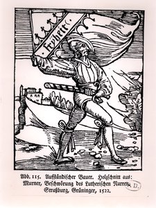 自由、農民の反乱、1522年のイラスト 作： German School