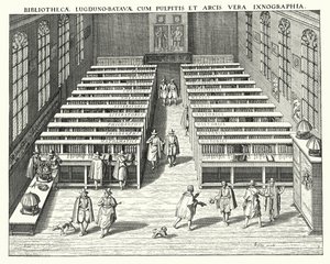 ライデン大学の図書館（彫刻 作： German School