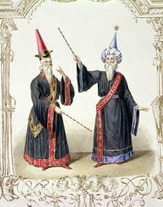 ベルリンのカーニバルでのマジシャン、1836 作： German School