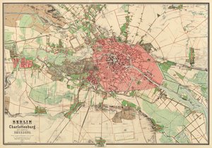 ケーニグルによって印刷されたベルリンの地図。 Lithogr。ベルリン研究所、1857