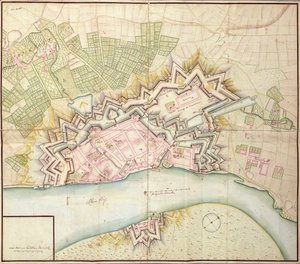 デュッセルドルフの地図、1736年