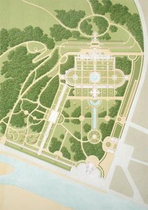 ヴュルテンベルク国王ギヨームの屋敷と庭園の地図（1860年発行 作： German School