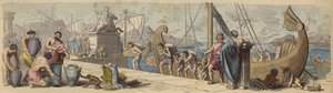 古代ギリシャの海上貿易（カラー図版 作： German School