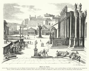 古代ギリシャ、スパルタの市場（彫刻 作： German School