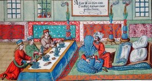 上流階級のトルコ人の結婚（水彩・紙） 作： German School