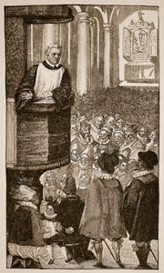 マーティン・ルターの説教、1517年 作： German School