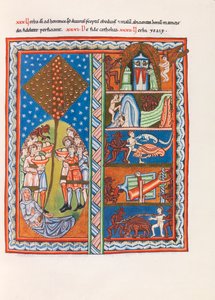 ヒルデガルト・オブ・ビンゲンによるリベル・スキビアスのミニチュア、c。 1175 (ファクシミリ) 作： German School
