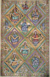 ツァルトさん1207 IV、fol.10v聖マタイによるキリストの生涯、プロック大聖堂の福音伝道所c.1075 作： German School