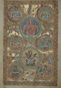 ツァルトさん1207 IV、fol.11v聖マタイによるキリストの生涯、プロック大聖堂の伝道所、c.1075 作： German School
