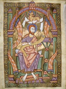 Mz Czart 1207 IV for CXIXv St. Luke the Evangelist、from the Evangeliarium of Plock、c.1075