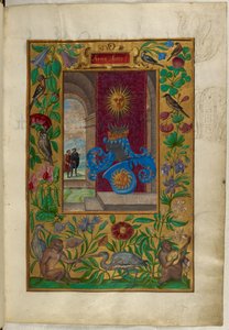 Ms Harley 3469、f.2 Two Golden Suns、サロモン トリスモシン作「Splendor Solis」より 作： German School