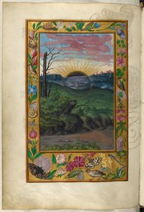 Ms Harley 3469、f.30v The Dark Sun、第 5 論文、Salomon Trismosin 作「Splendor Solis」より 作： German School