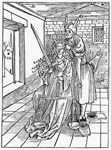 1874年に発行されたエディションからの、アローンのバークレーの英訳「The Ship of Fools」の英訳のイラスト 作： German School