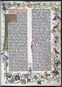 グーテンベルク聖書のページ、エアフルト照明付き