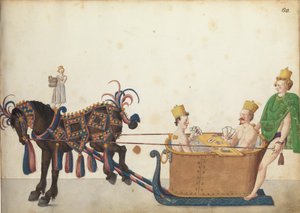 パレードのページェントそり、1640年頃 作： German School