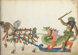 パレードのページェントそり、1640年頃 作： German School