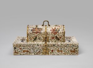 塗装された象牙の結婚棺、1600-99 作： German School