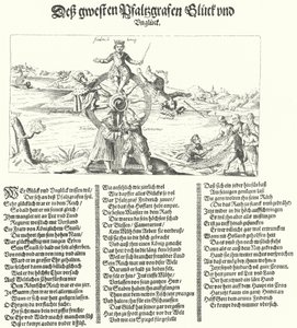 冬の王をあざけるパンフレット、ボヘミアのフレデリック1世、1621年 作： German School