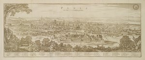 マーティンツァイラー（1589-1661）によるトポグラフィアガリアーからの1620年のパリの全景1655年公開 作： German School
