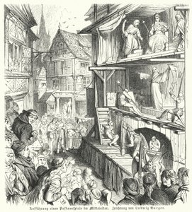 中世における受難劇の上演（彫刻作品 作： German School