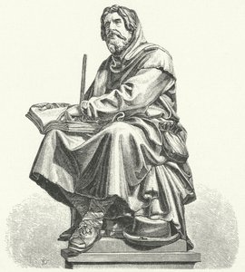 中世のキリスト教精神運動「ウォルデン派」の創始者、ピーター・ウォルド（彫刻作品 作： German School