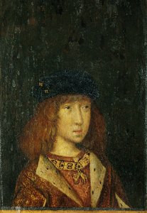 フィリップ・デア・シェーネ、スペイン王、16歳...（木に描かれた絵）