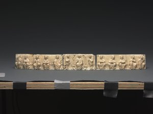 ポータブル祭壇のプラーク：キリストと使徒、下ライン渓谷、1050〜1100年 作： German School