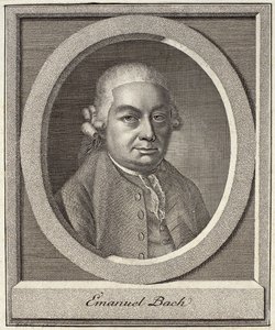 カール・フィリップ・エマニュエル・バッハの肖像（1714-88） 作： German School