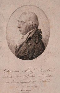 クリスチャン・アドルフ・オーバーベック（1755-1821）の肖像（エングレーヴィング） 作： German School