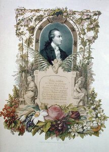 ヨハン・ヴォルフガング・フォン・ゲーテ（1749-1832）の詩人および劇作家の肖像
