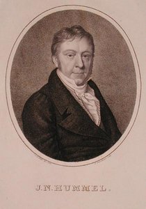 F. フライシュマンが彫ったヨハン・ネポムク・フンメル（1778-1837）の肖像画 作： German School