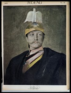 1905年、ユーゲントのカイザーヴィルヘルム2世（1859〜1941年）の肖像 作： German School