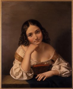 若い女性の肖像、1801-1900 作： German School